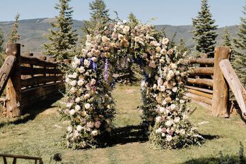 Outdoor wedding area