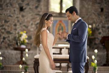 Outdoor wedding area