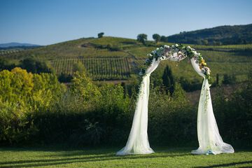 Outdoor wedding area
