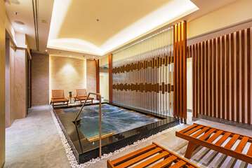Indoor spa tub