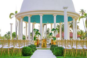 Outdoor wedding area