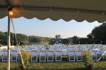 Outdoor wedding area