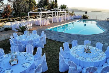 Outdoor wedding area