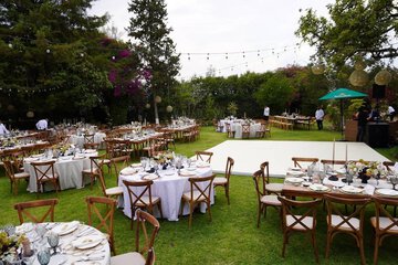 Outdoor wedding area