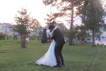 Outdoor wedding area
