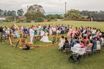 Outdoor wedding area