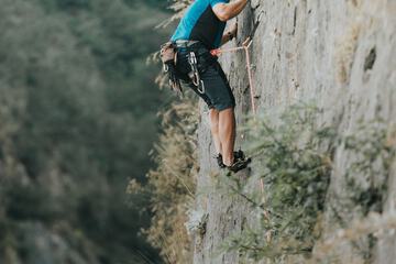 Outdoor rock climbing