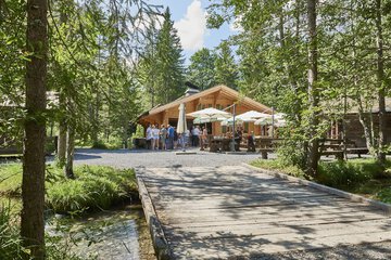 Outdoor banquet area