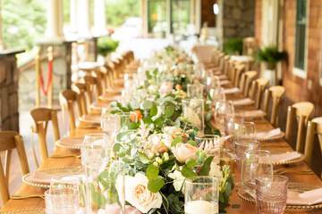 Outdoor wedding area