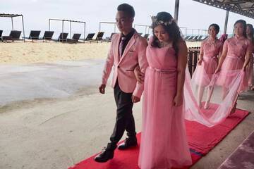 Outdoor wedding area
