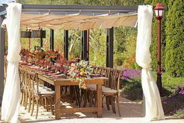 Outdoor wedding area