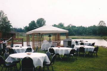 Outdoor banquet area