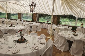 Outdoor wedding area