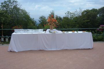 Outdoor banquet area