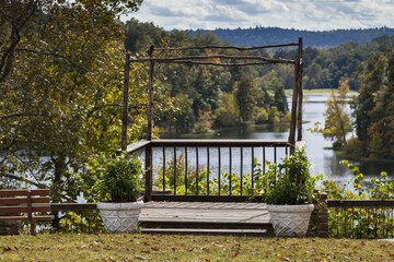 Outdoor wedding area