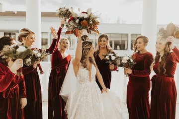 Outdoor wedding area