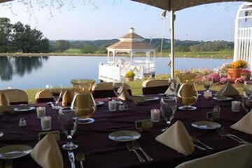 Outdoor wedding area