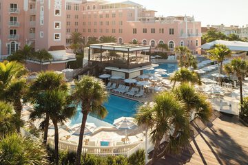 Outdoor banquet area