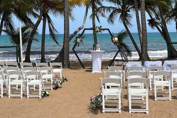 Outdoor wedding area