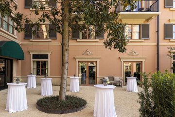 Outdoor banquet area