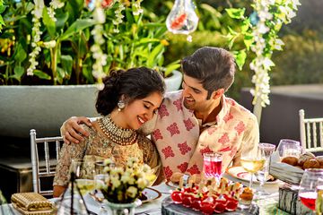 Outdoor wedding area