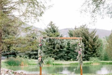 Outdoor wedding area