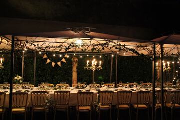 Outdoor banquet area