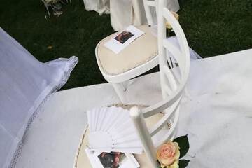 Outdoor wedding area