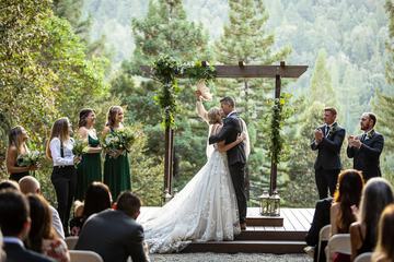 Outdoor wedding area