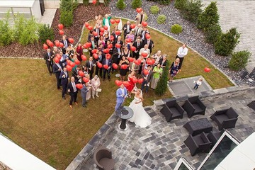 Outdoor wedding area