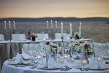 Outdoor wedding area