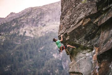 Outdoor rock climbing