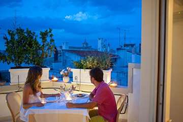 Couples dining
