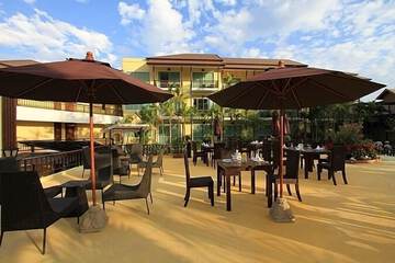 Outdoor banquet area