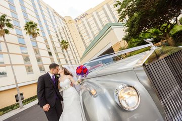 Outdoor wedding area