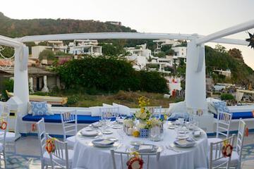 Outdoor wedding area