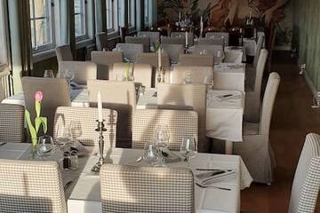 Outdoor banquet area