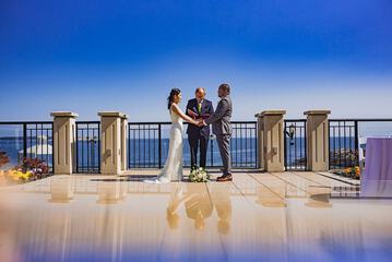 Outdoor wedding area