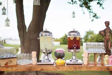 Outdoor banquet area