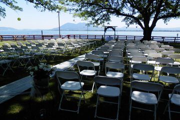 Outdoor banquet area