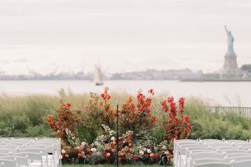 Outdoor wedding area