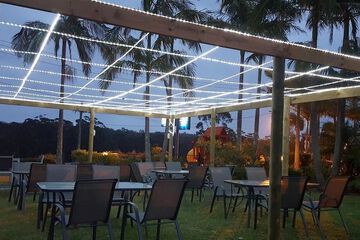 Outdoor banquet area