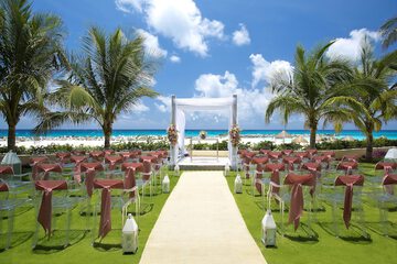Outdoor wedding area