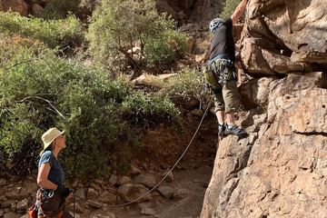 Outdoor rock climbing