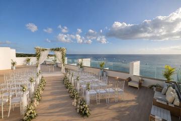 Outdoor wedding area