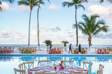 Outdoor wedding area