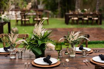 Outdoor banquet area