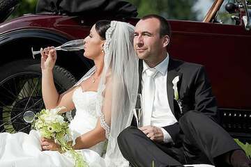 Outdoor wedding area