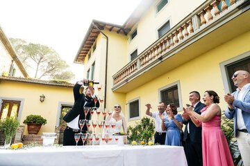 Outdoor wedding area