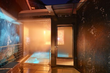 Outdoor spa tub